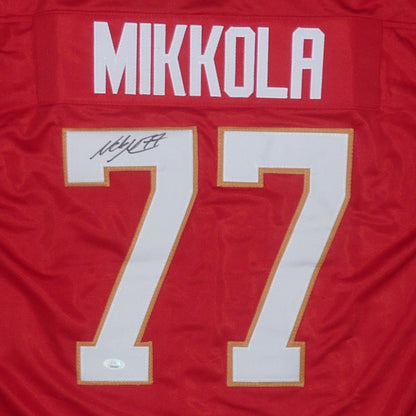 Niko Mikkola Autographed Florida (Red #77) Custom Hockey Jersey - JSA