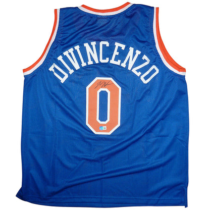 Donte Divincenzo Autographed New York (Blue #0) Custom Jersey Beckett