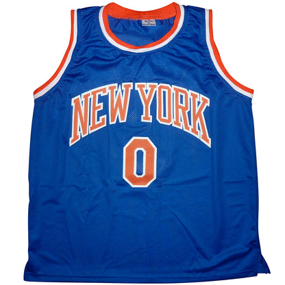 Donte Divincenzo Autographed New York (Blue #0) Custom Jersey Beckett