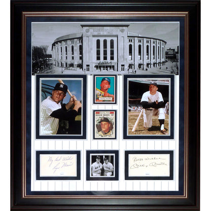 Mickey Mantle And Roger Maris Autographed New York Yankees Deluxe Framed Collage -  JSA