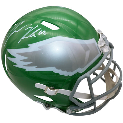 Jason Kelce Autographed Philadelphia Eagles (Throwback Green) Deluxe Full-Size Replica Helmet - PSA