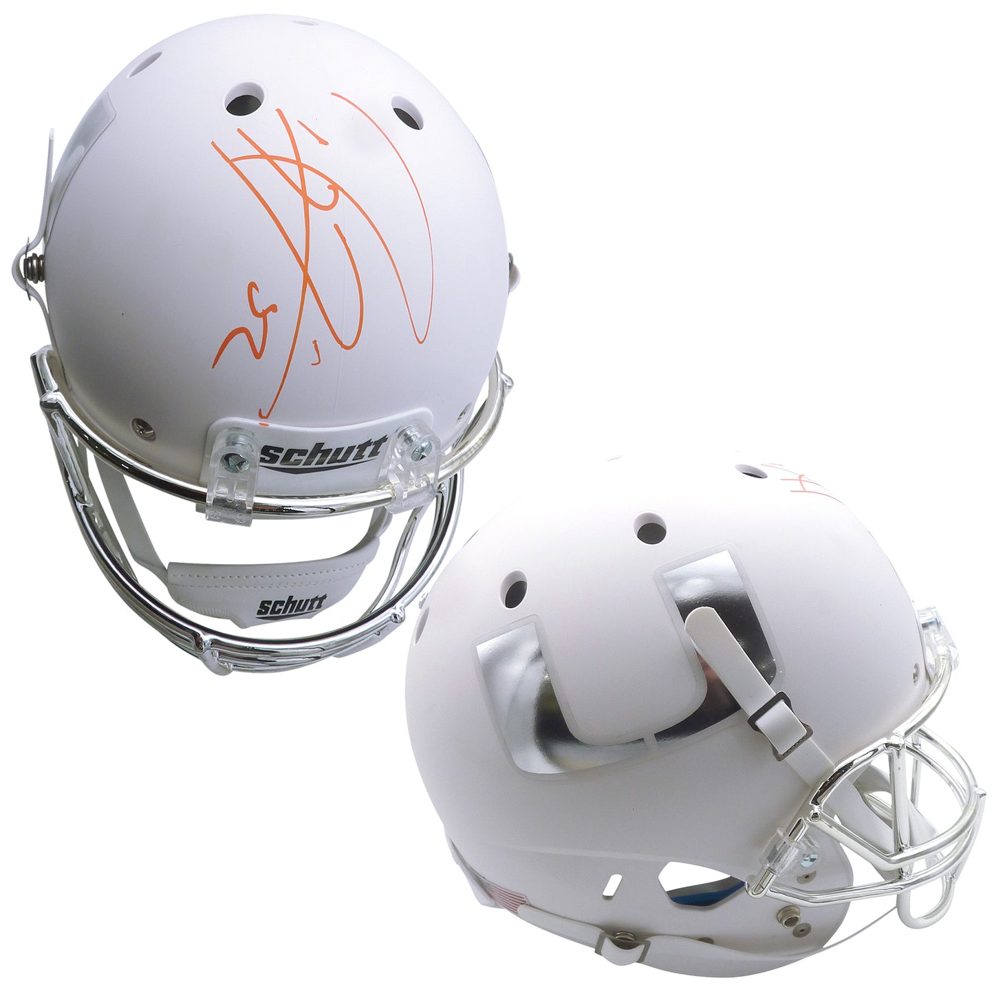 Ray Lewis Autographed Miami Hurricanes (Chrome Alternate) Deluxe Full-Size Replica Helmet - Beckett