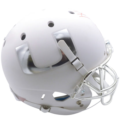Ray Lewis Autographed Miami Hurricanes (Chrome Alternate) Deluxe Full-Size Replica Helmet - Beckett