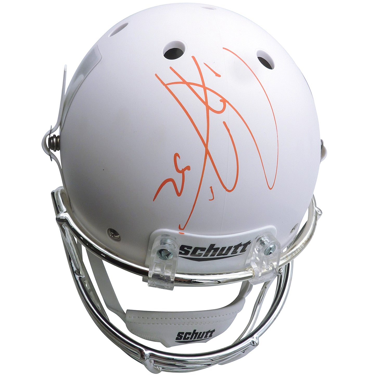 Ray Lewis Autographed Miami Hurricanes (Chrome Alternate) Deluxe Full-Size Replica Helmet - Beckett