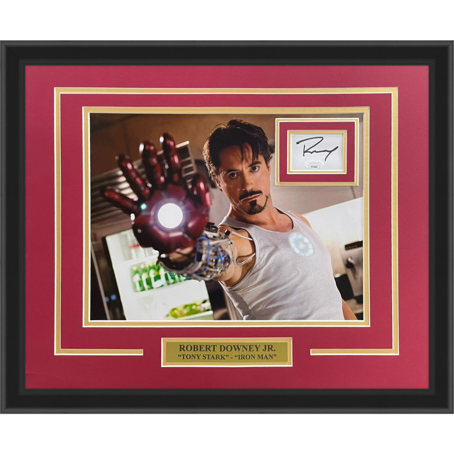 Robert Downey Jr. Autographed Iron Man Deluxe Framed Piece with 11x14 Photo - JSA