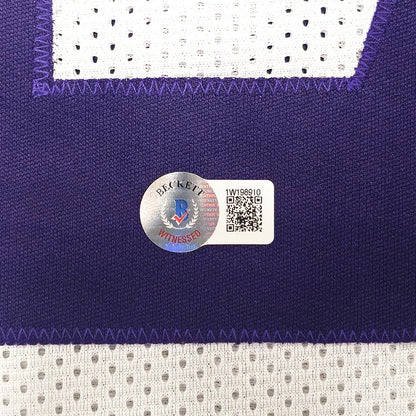 Michael Penix Jr. Autographed Washington Huskies (White #9) Custom Jersey - Beckett