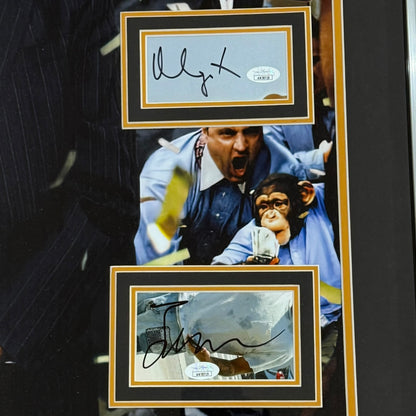 Wolf of Wall Street Full-Size Movie Poster Deluxe Framed with 4 Cast Autographs - JSA