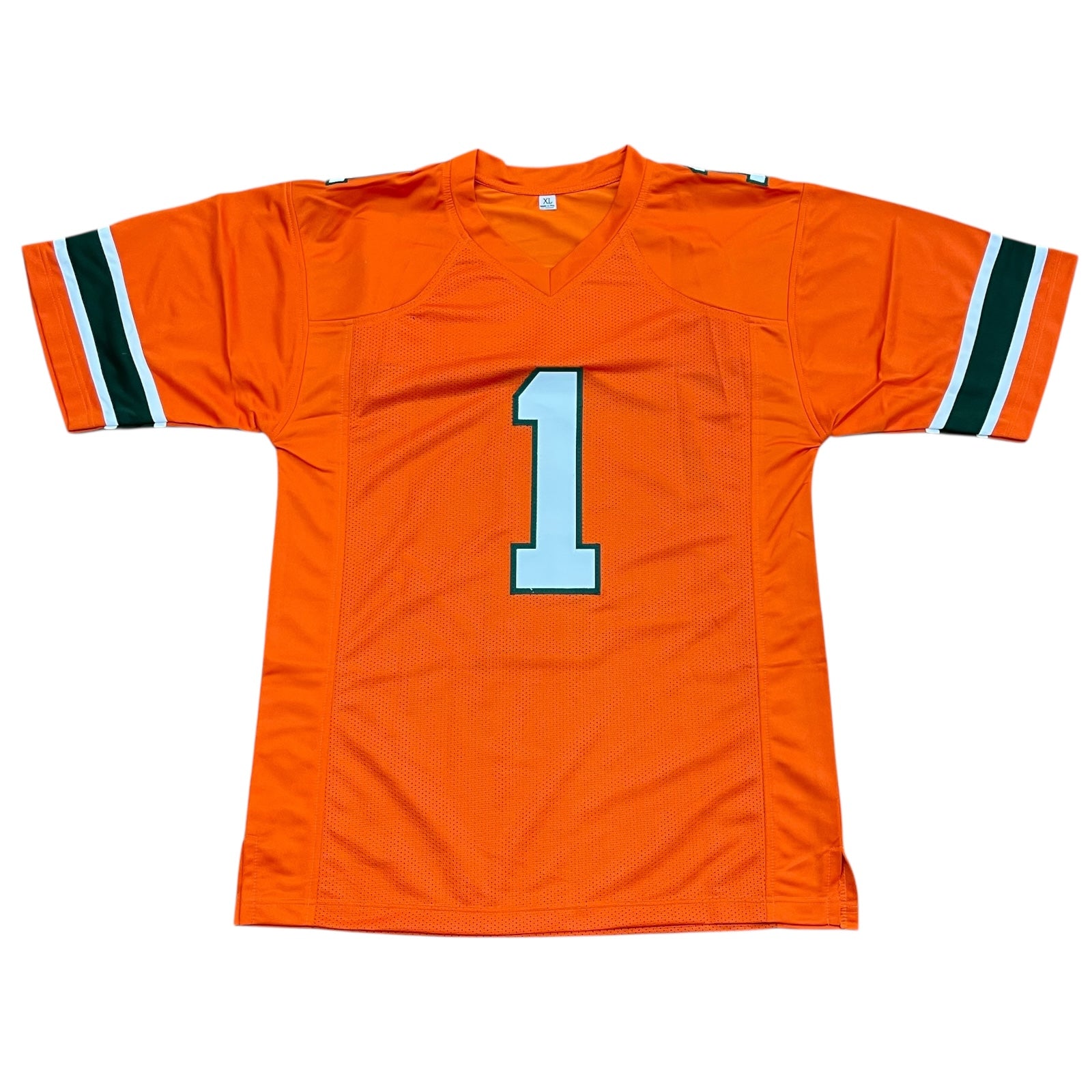 Cameron Cam Ward Autographed Miami (Orange #1) Custom Jersey - JSA