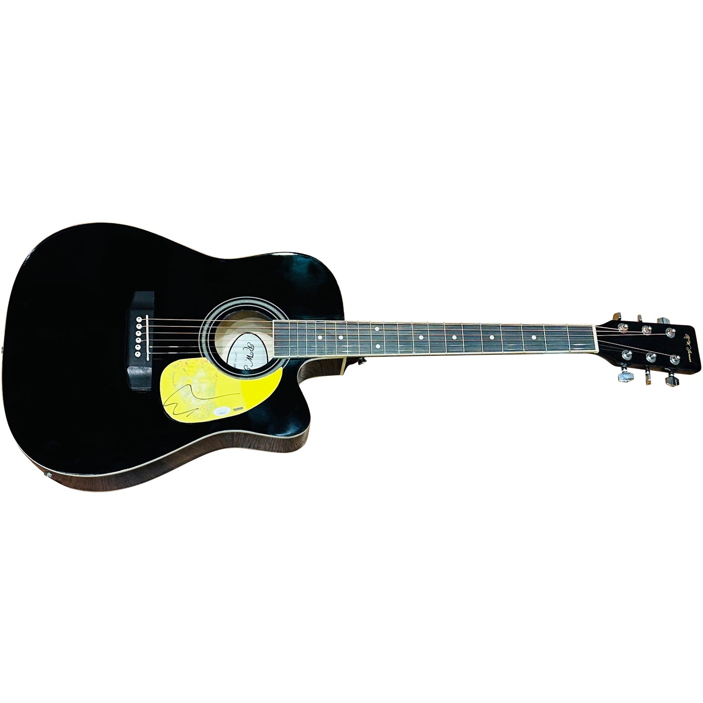 Ed Sheeran Black Acoustic Guitar with Autograph - JSA