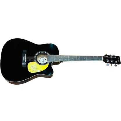 Ed Sheeran Black Acoustic Guitar with Autograph - JSA