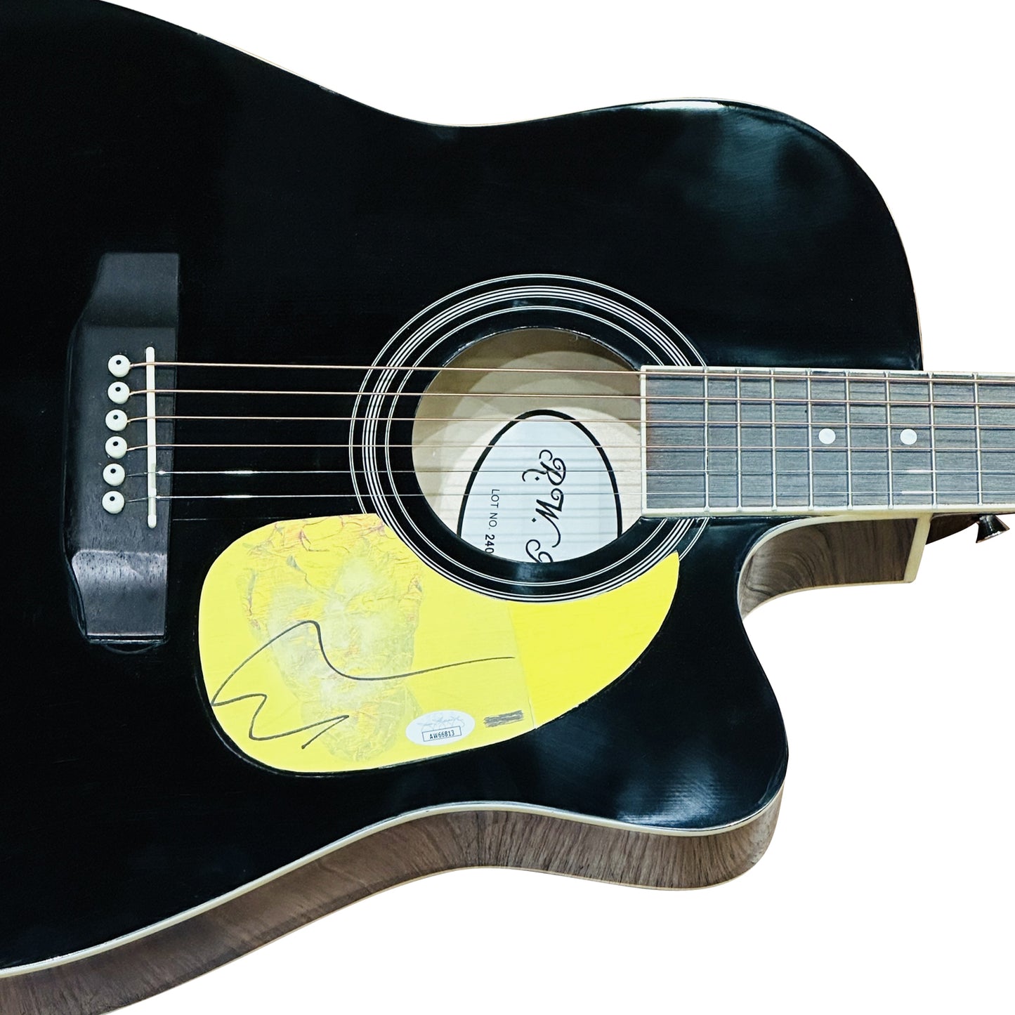 Ed Sheeran Black Acoustic Guitar with Autograph - JSA