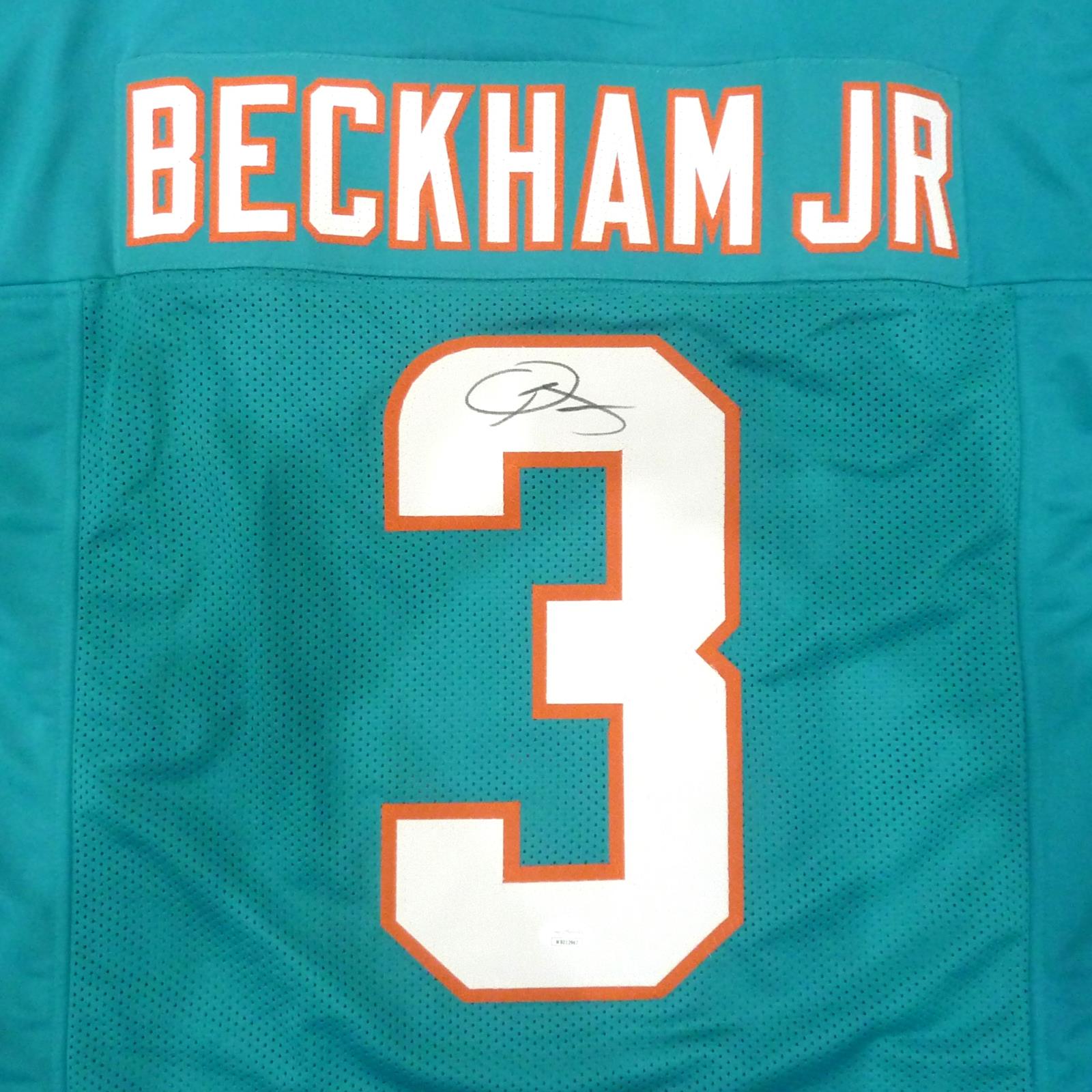 Odell Beckham Jr Autographed Miami Teal 3 Jersey JSA