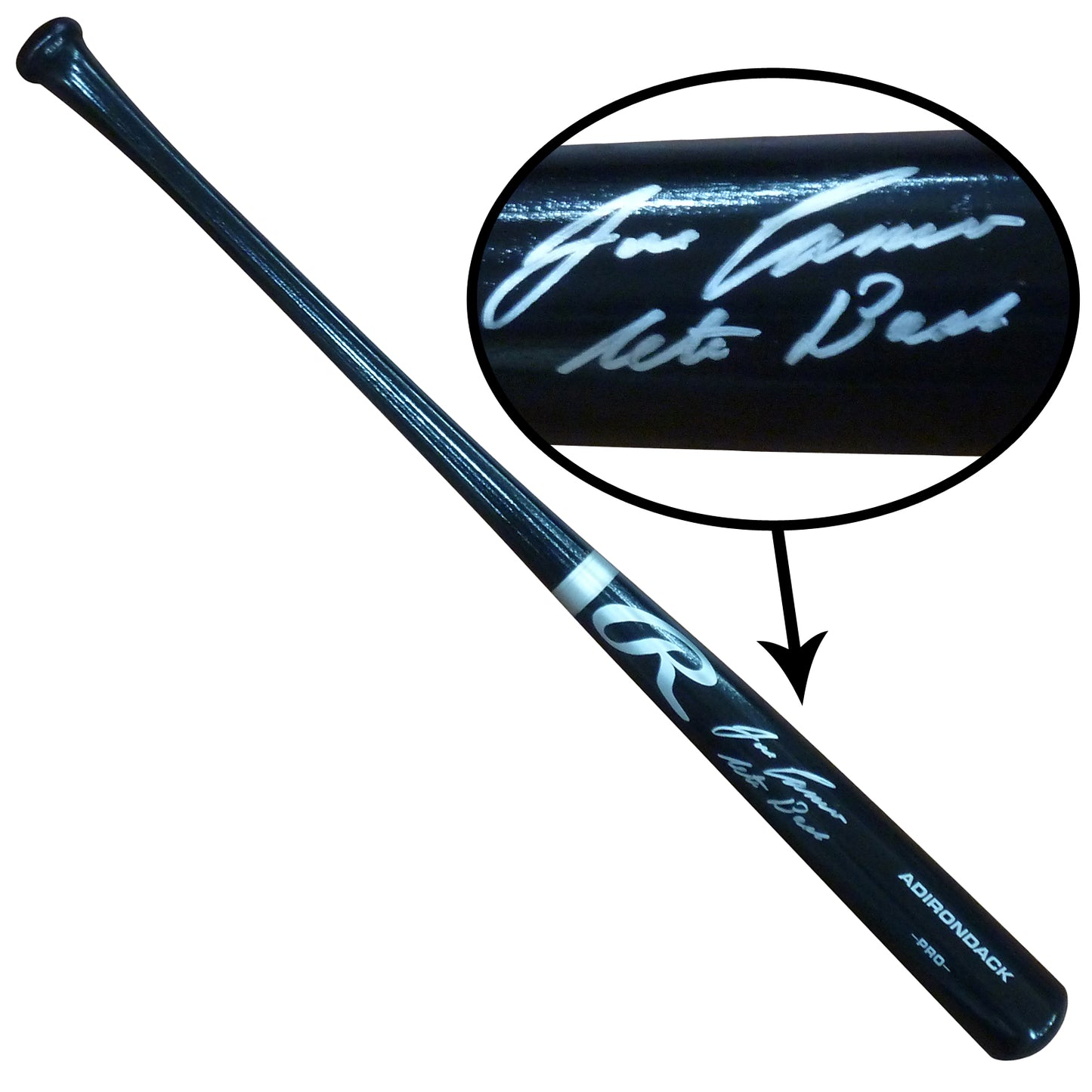 Jose Canseco Autographed Black Louisville Slugger Baseball Bat w/ "Lets Bash" - JSA