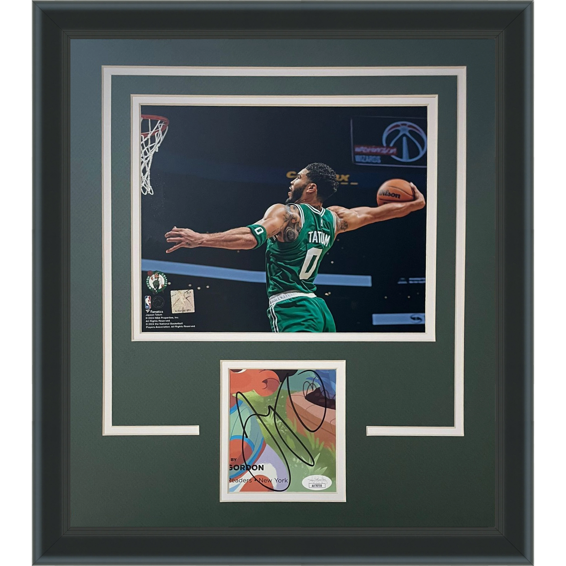 CELTICSテイタム ジャージー　M サイン付き Jason Tatum Jayson Tatum Autographed Boston Celtics Signature Series Frame