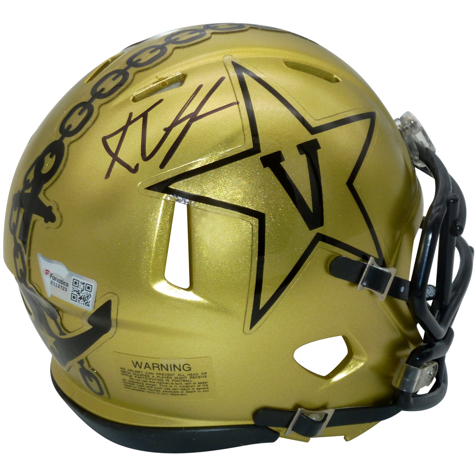 Ke'Shawn Vaughn Autographed Vanderbilt Commodores Mini Helmet - Fanatics