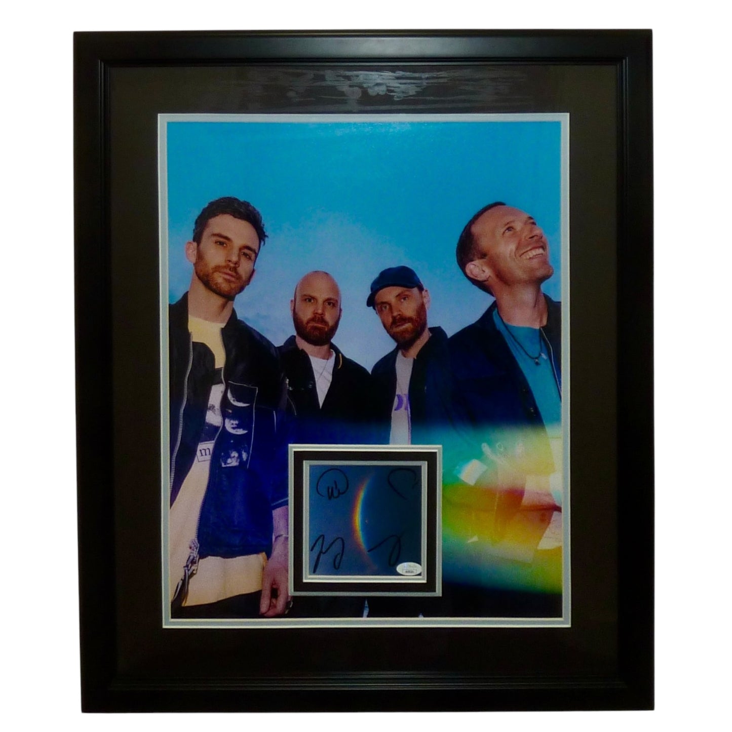 Coldplay Band 4 Members Autographed Deluxe Framed 16x20 Music Piece JSA
