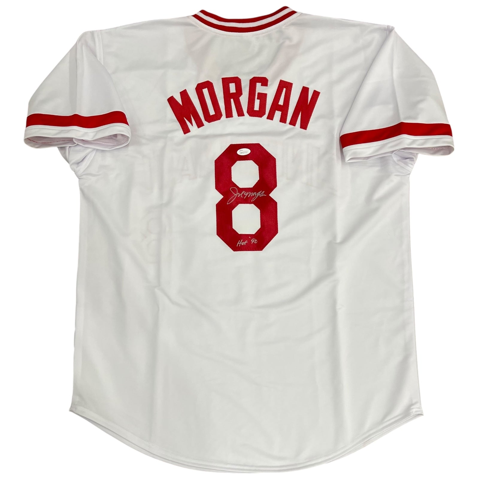 Joe Morgan Autographed Cincinnati (White #8) Custom Jersey w/ 