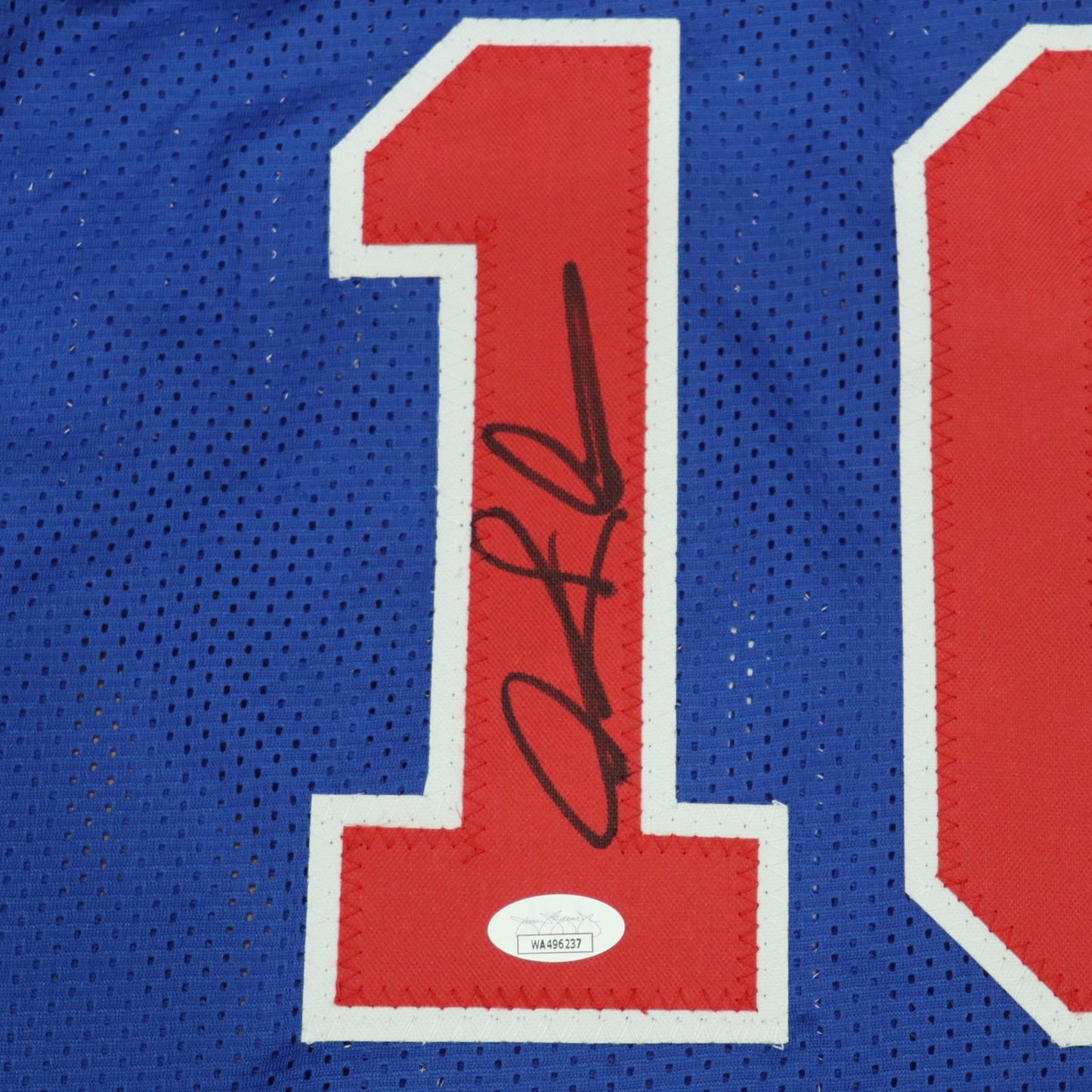 Dennis Rodman Autographed Detroit (Blue #10) Custom Jersey - Beckett