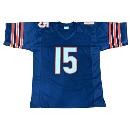 Rome Odunze Autographed Chicago (Navy Blue #15) Custom Jersey - Beckett