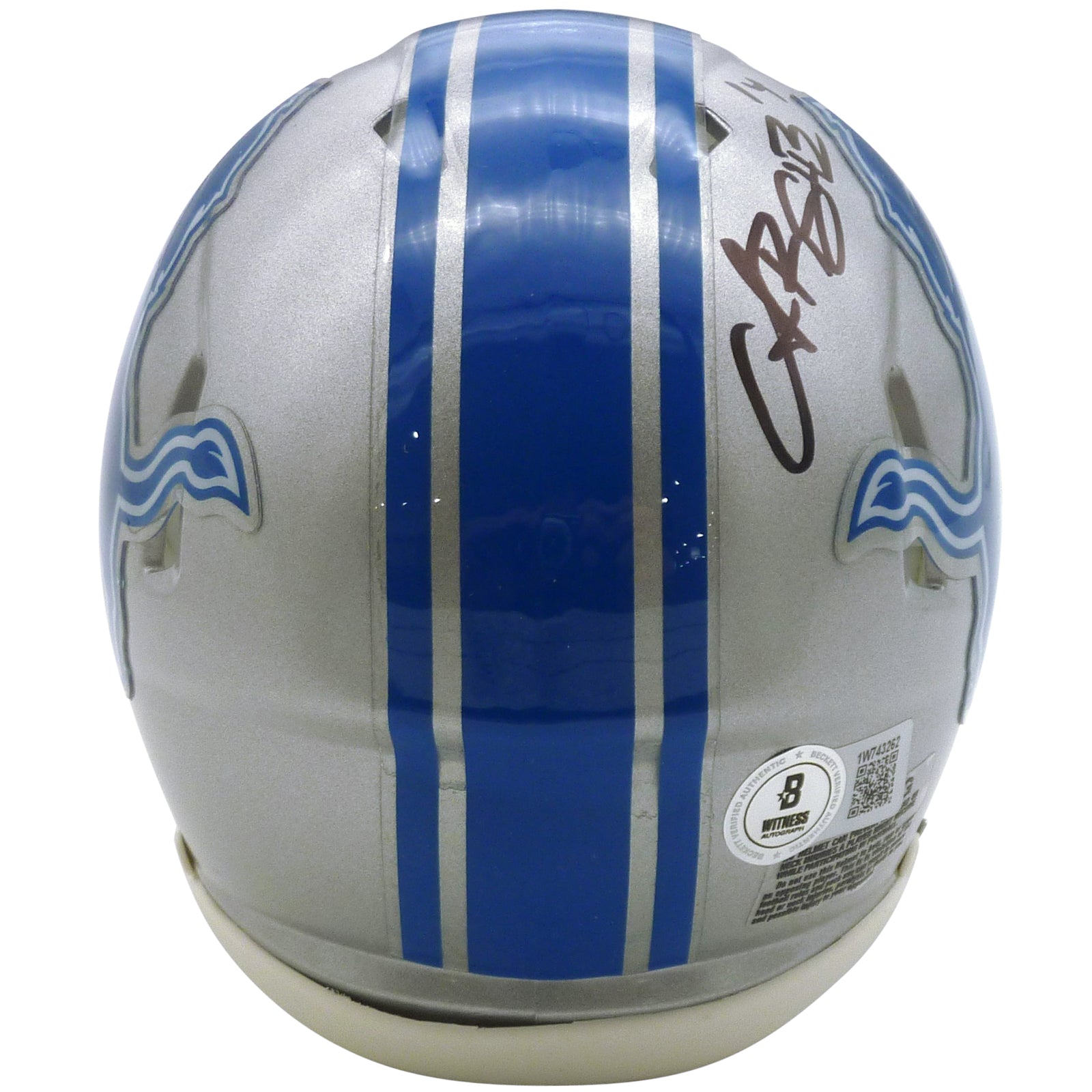 Amon-Ra St Brown Autographed Detroit Lions Lunar Mini Helmet – Beckett Certified