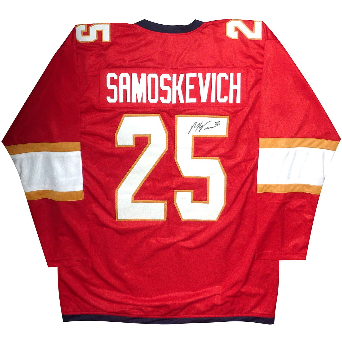 Mackie Samoskevich Autographed Florida (Red #25) Custom Hockey Jersey  JSA