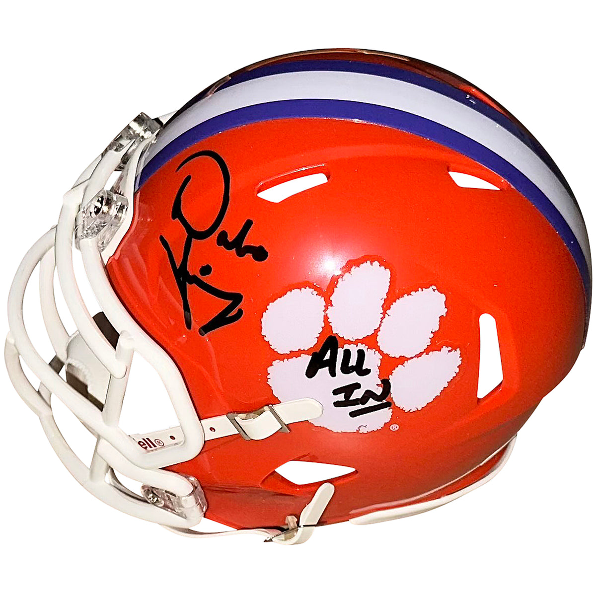 autographed clemson football helmet Dabo Swinney Tigers Mini w/ 