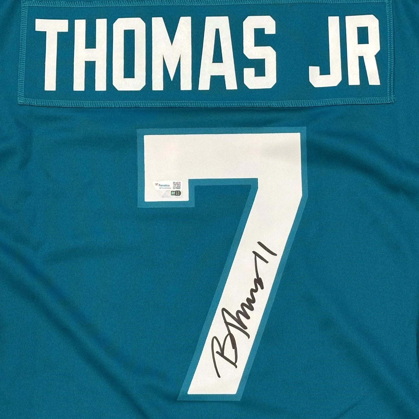 Brian Thomas Jr. Autographed Jacksonville Jaguars (Teal #7) Nike Jersey - Fanatics