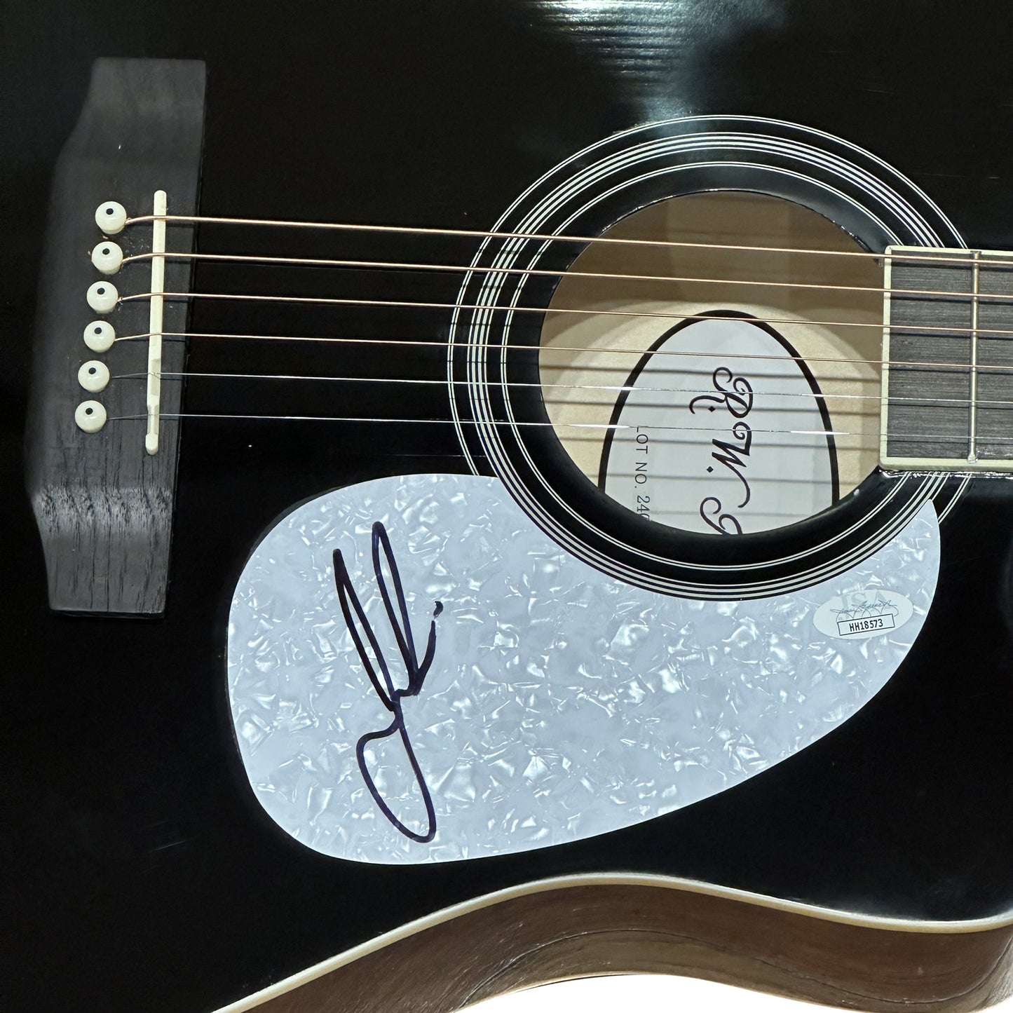 Jon Pardi Autographed Black Acoustic Guitar - JSA