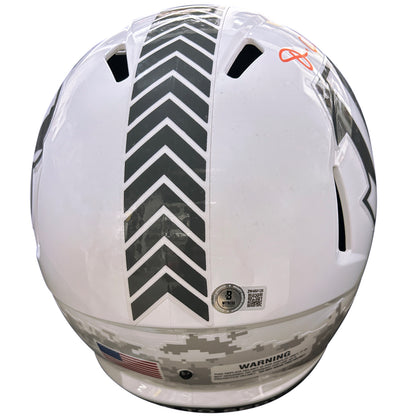 Ja'Marr Chase Autographed Cincinnati Bengals (Salute To Service STS24) Deluxe Full-Size Replica Helmet - Beckett