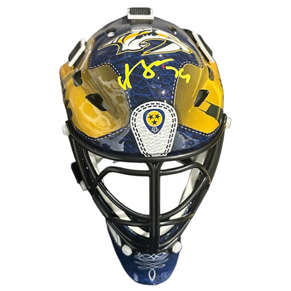 Juuse Saros Autographed Nashville Predators Mini Goalie Mask - JSA