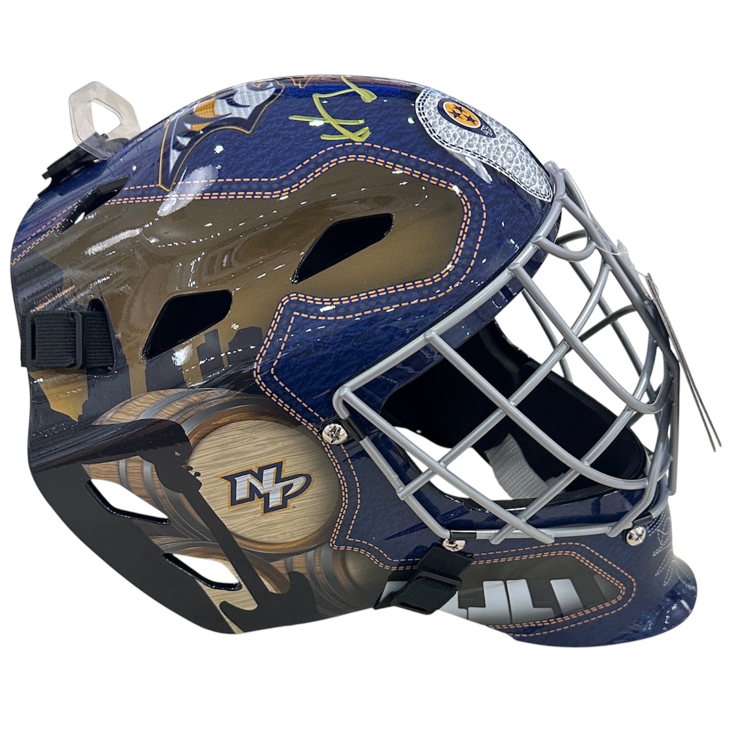 Juuse Saros Autographed Nashville Predators Full-Size Goalie Mask - JSA