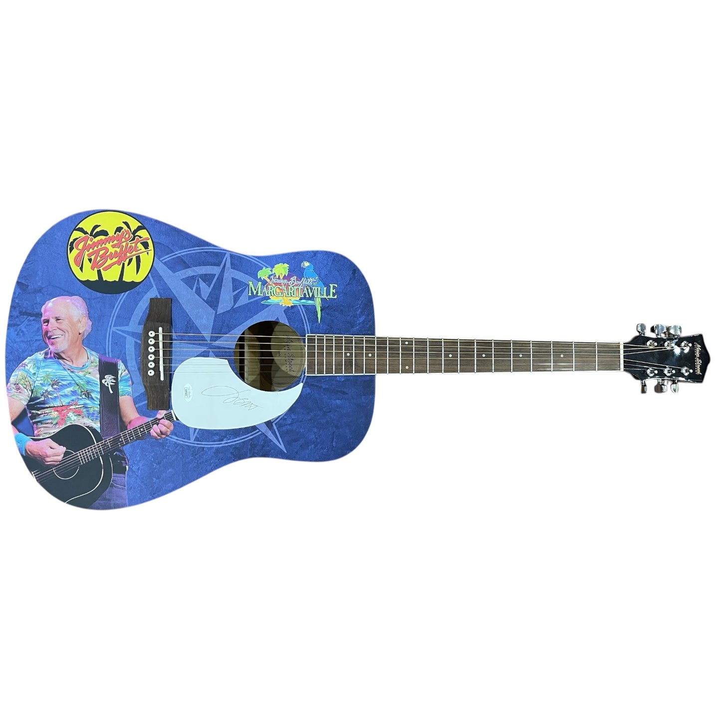 Jimmy Buffett Margaritaville Wrapped Acoustic Guitar with Signature - JSA LOA