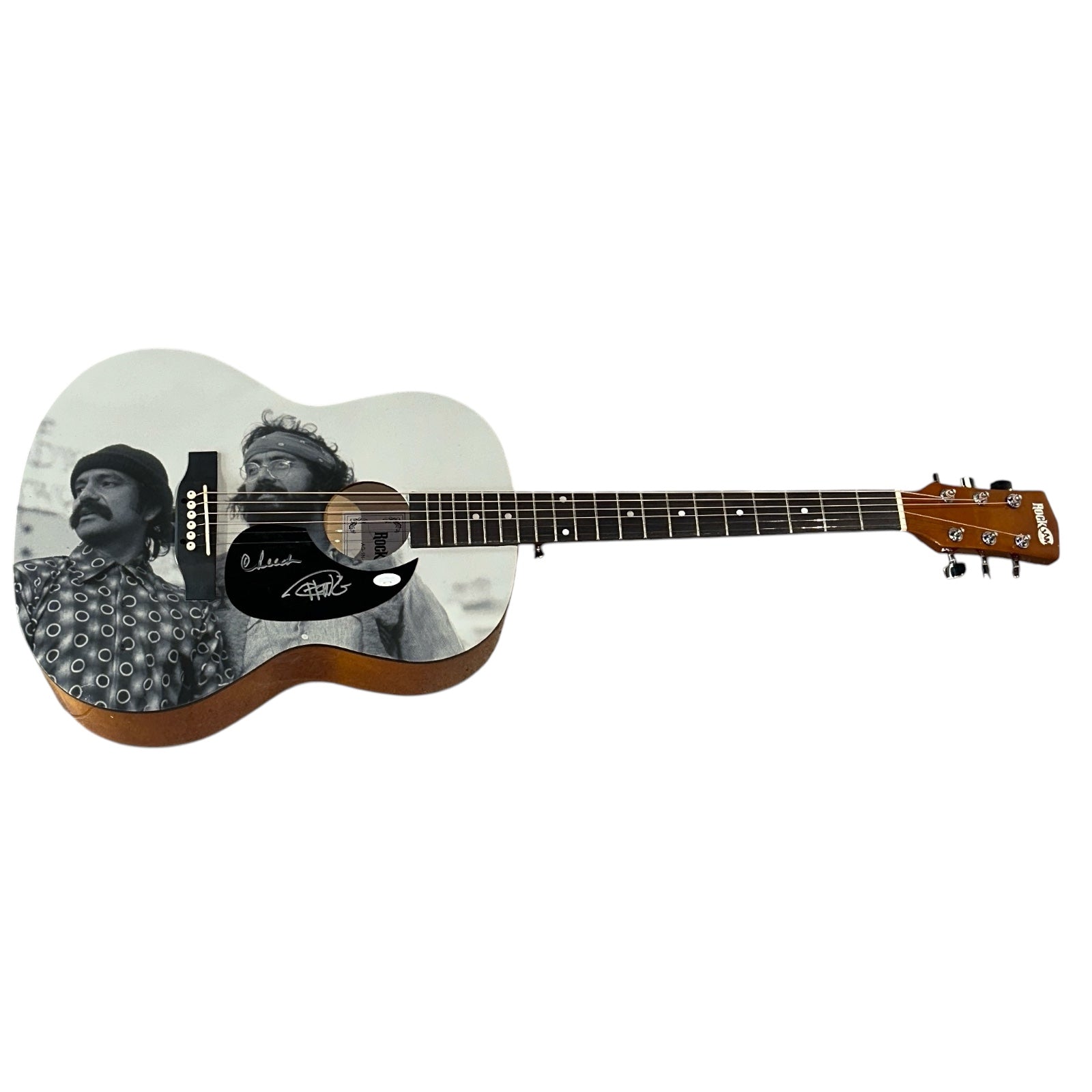 Cheech And Chong Up In Smoke Wrapped Acoustic Guitar with Signatures - JSA