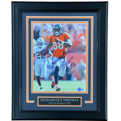 Demaryius Thomas Autographed Denver Broncos Deluxe Framed 8x10 Photo - Beckett