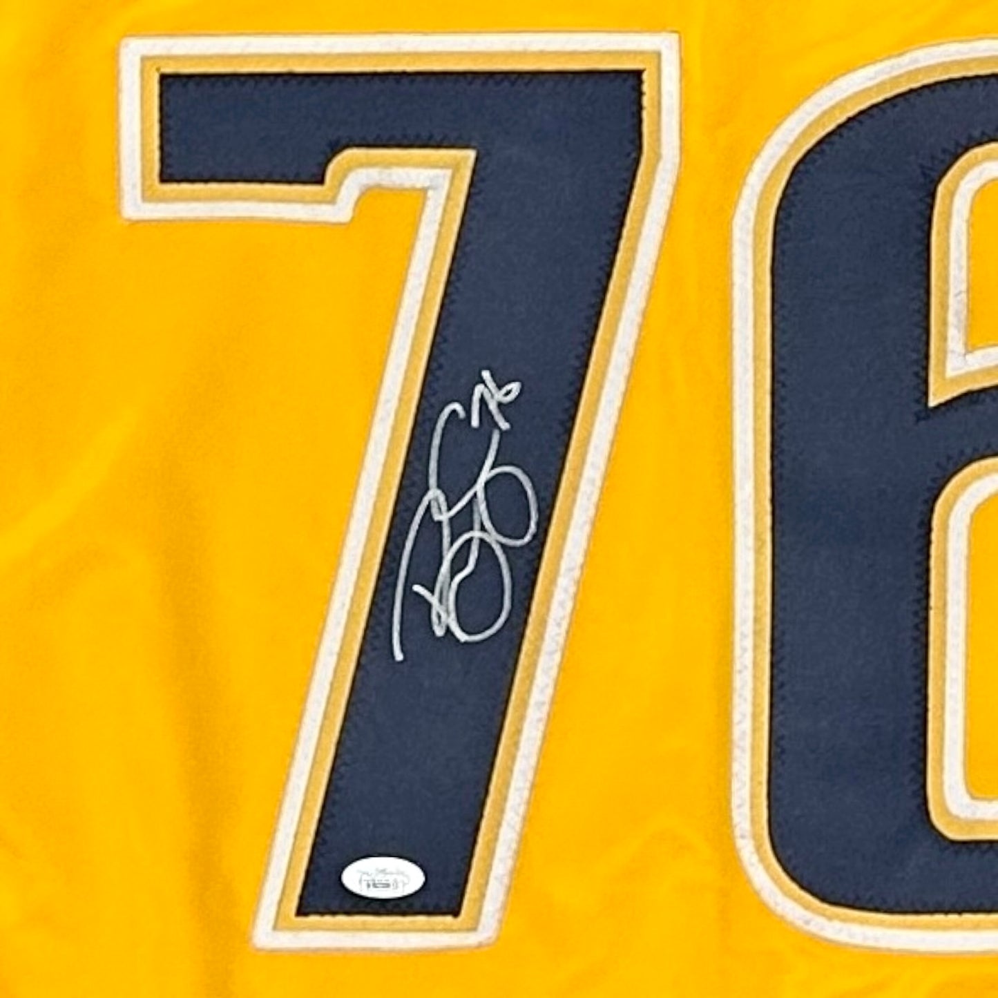 Brady Skjei Autographed Nashville (Gold #76) Custom Hockey Jersey - JSA