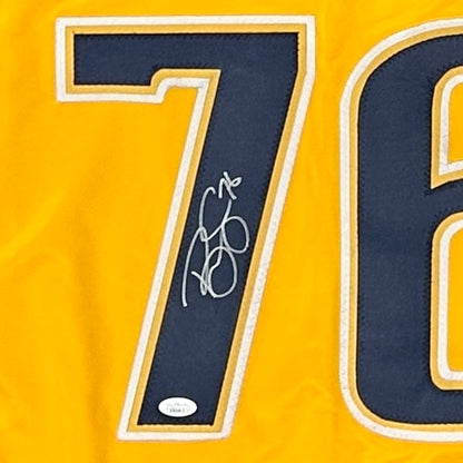 Brady Skjei Autographed Nashville (Gold #76) Custom Hockey Jersey - JSA