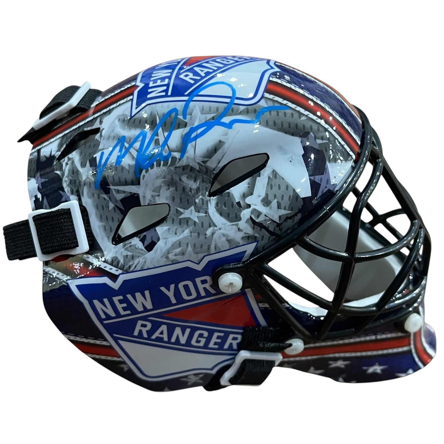 Mike Richter Autographed New York Rangers Mini Goalie Mask - Beckett