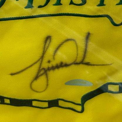 Tiger Woods Autographed Masters Flag Tiger Slam Deluxe Framed Piece - 2000 US Open, British Open, PGA Championship, 2001 Masters