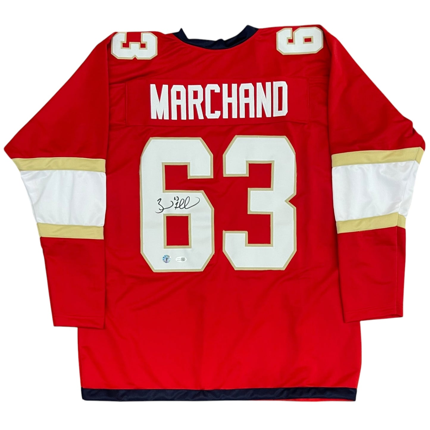 Brad Marchand Autographed Florida (Red #63) Custom Jersey - JSA