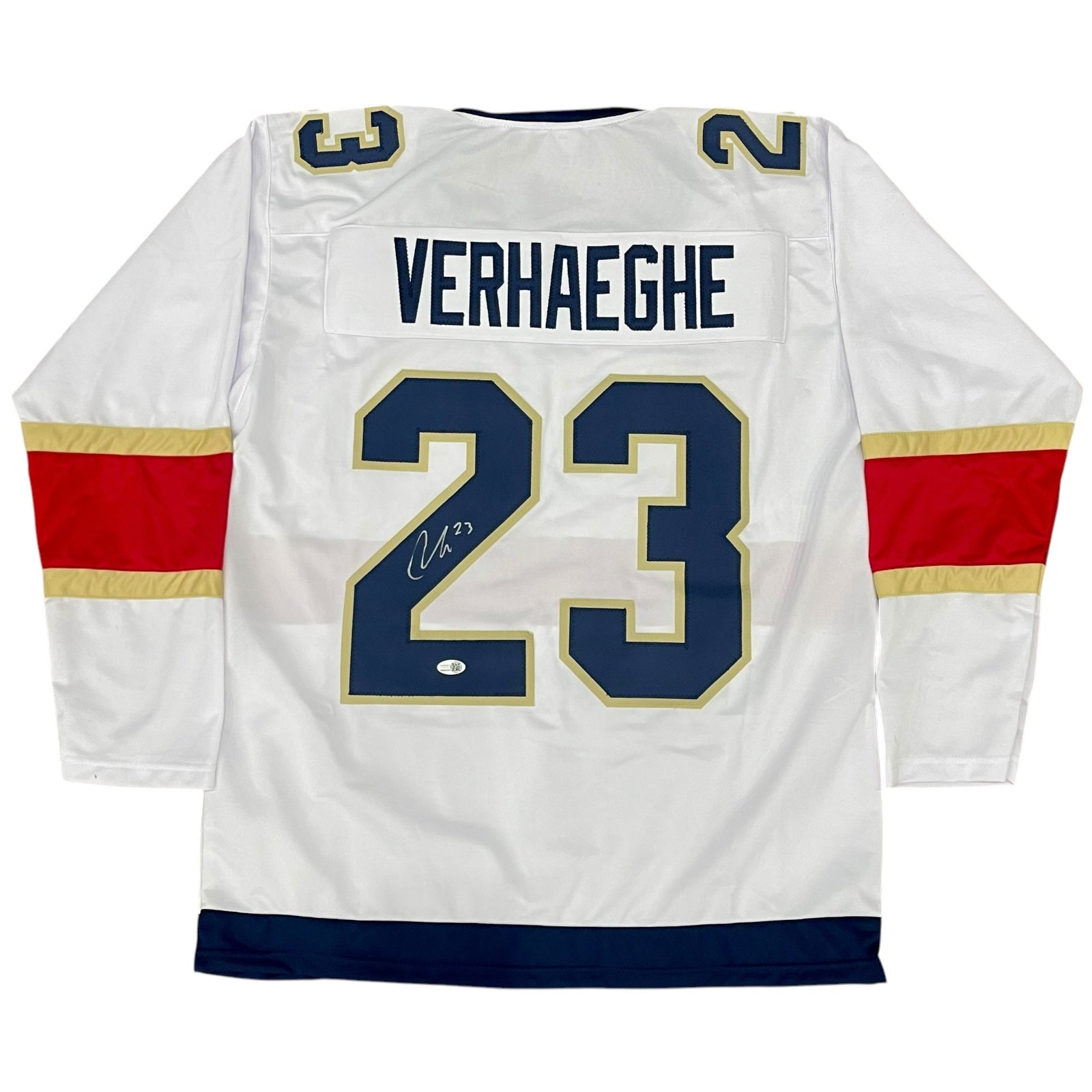 Carter Verhaeghe Autographed Florida (White #23) Custom Hockey Jersey - JSA