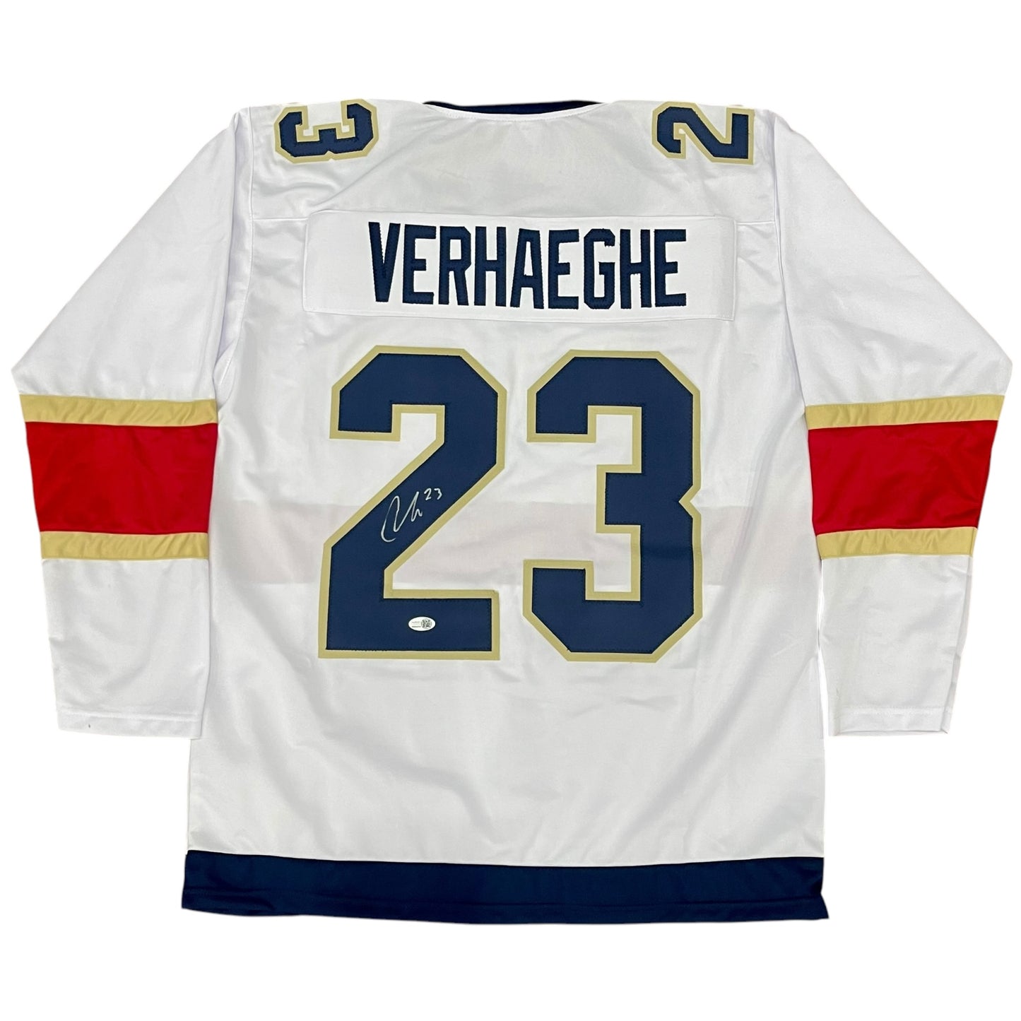 Carter Verhaeghe Autographed Florida (White #23) Custom Hockey Jersey - JSA