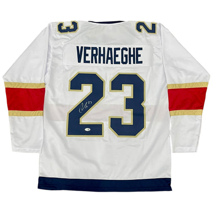 Carter Verhaeghe Autographed Florida (White #23) Custom Hockey Jersey - JSA