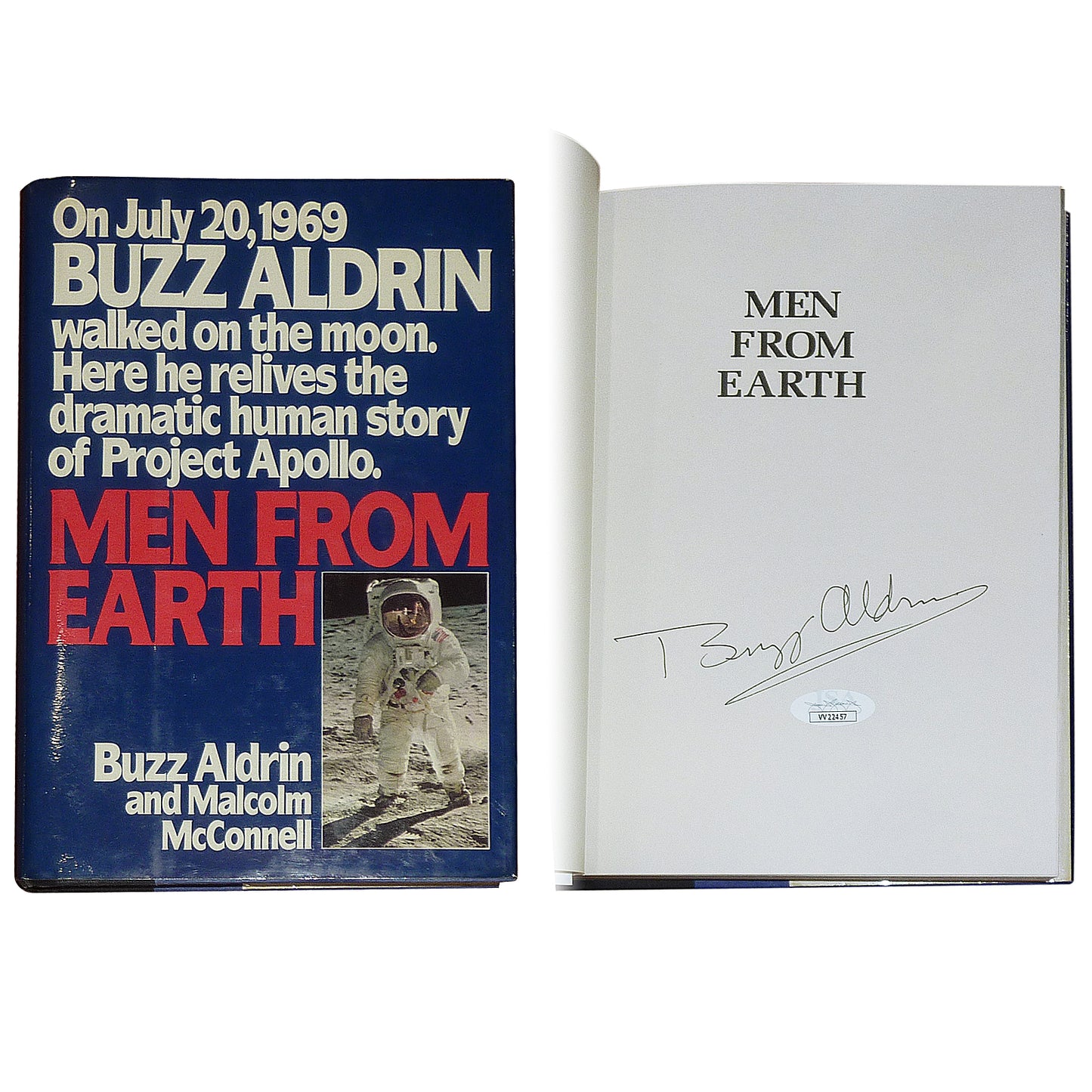 Buzz Aldrin Autographed NASA "Men From Earth" Book - JSA