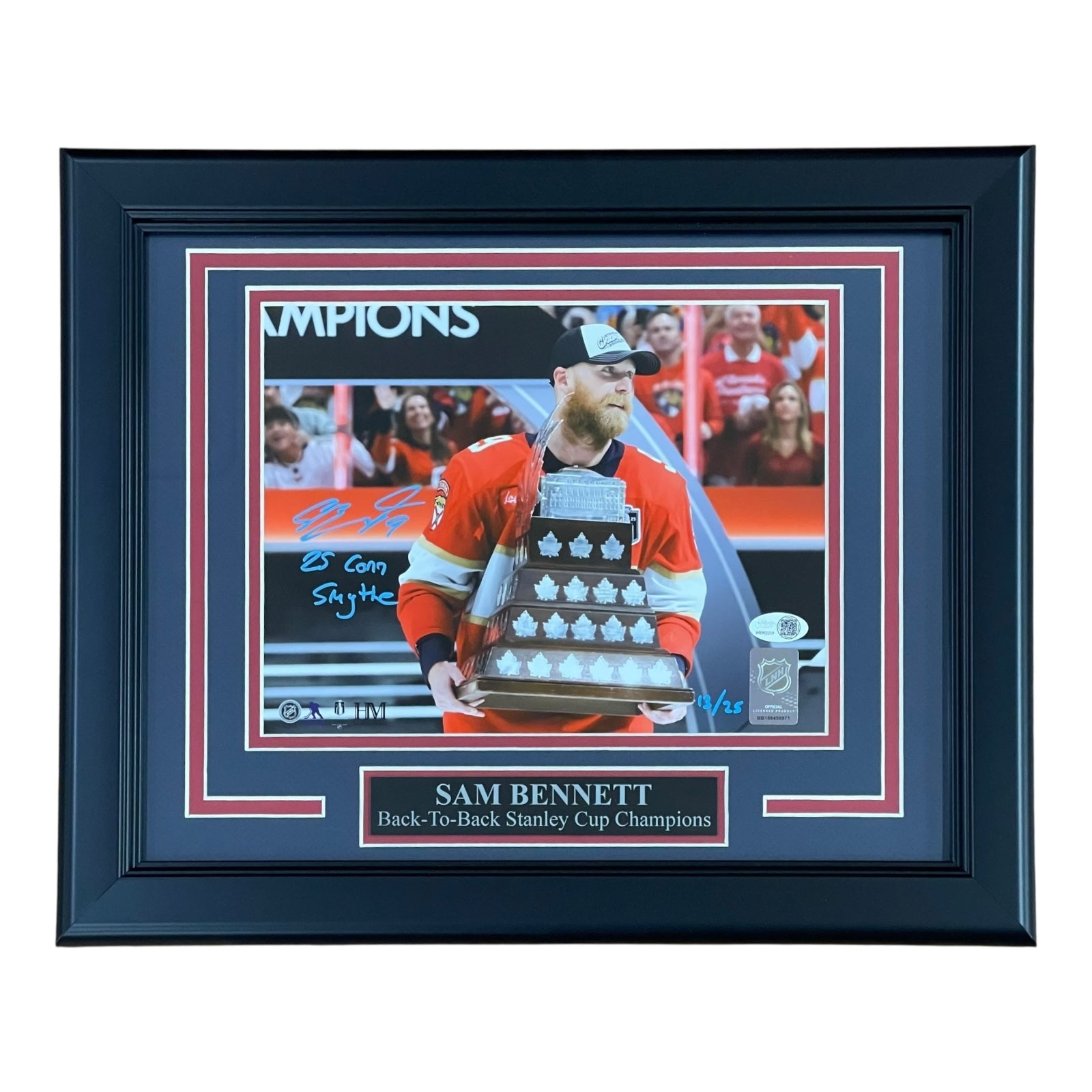 Sam Bennett Autographed Florida Panthers Conn Smythe Trophy Deluxe Framed 8x10 Photo - JSA