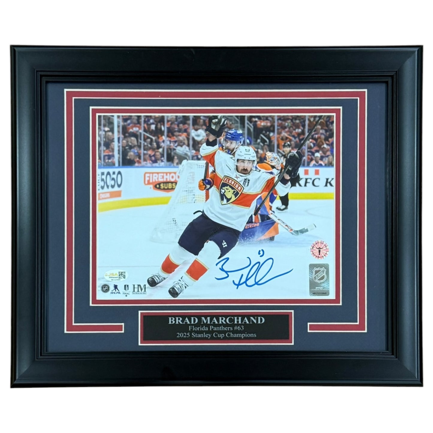 Brad Marchand Autographed Florida Panthers (Stanley Cup Goal) Deluxe Framed 8x10 Photo - JSA