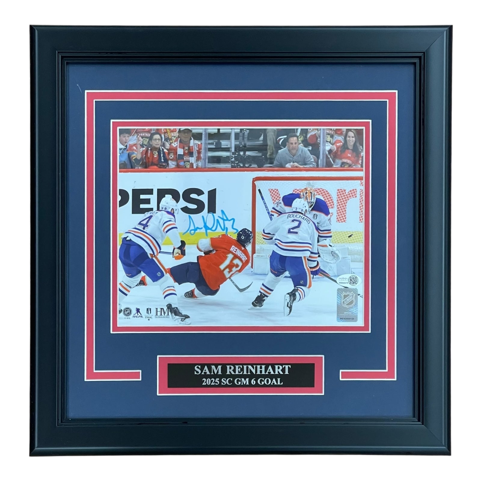Sam Reinhart Autographed Florida Panthers (2025 SC Game 6 Goal) Deluxe Framed 8x10 Photo - JSA