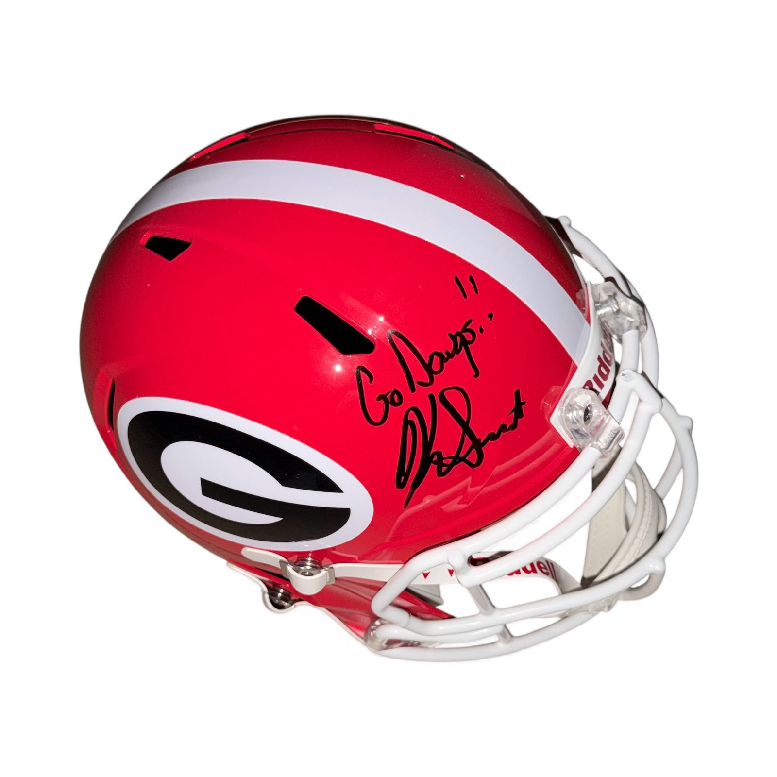 Kirby Smart Autographed Georgia Bulldogs Deluxe Full-Size Replica Helmet - JSA