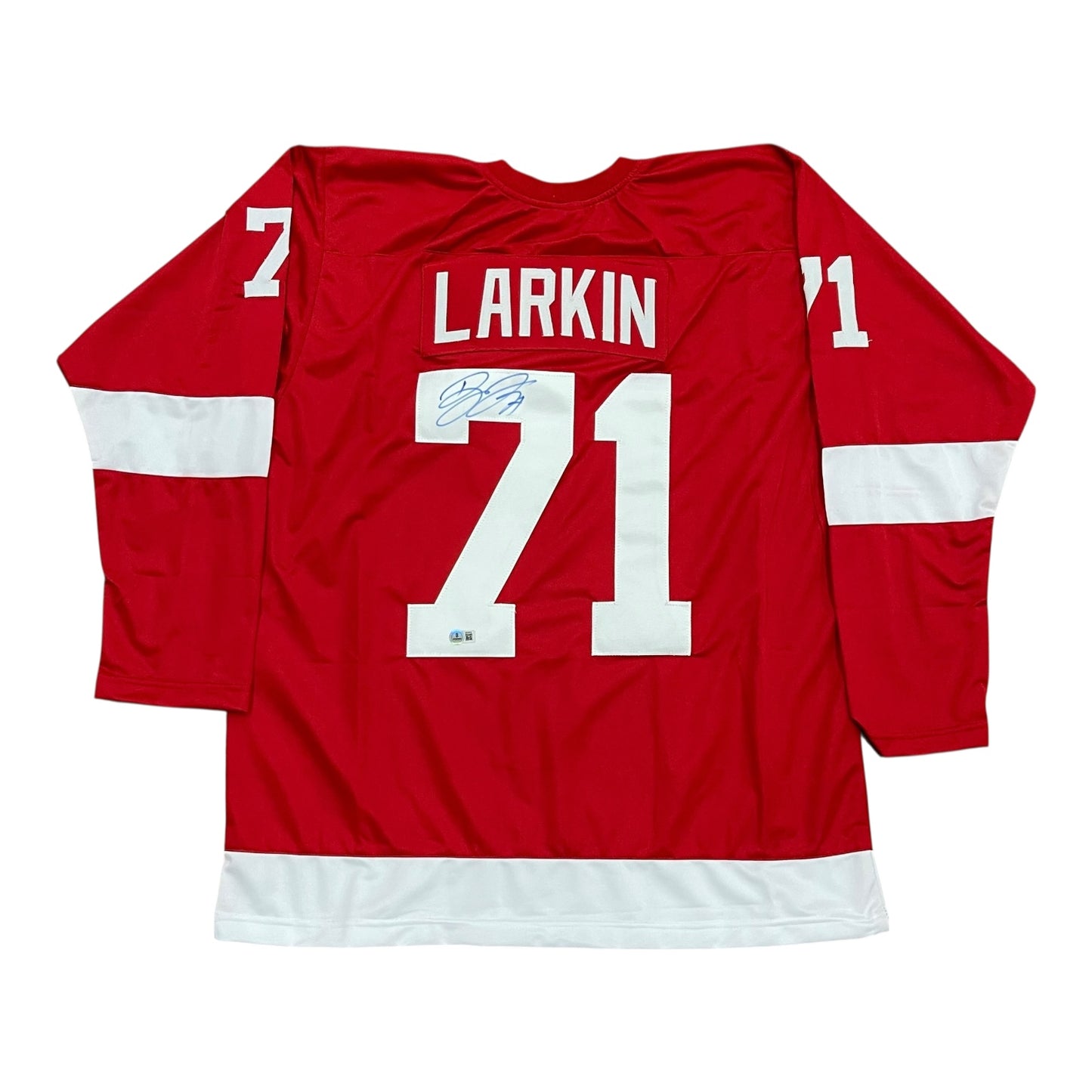Dylan Larkin Autographed Detroit (Red #71) Custom Jersey - Beckett