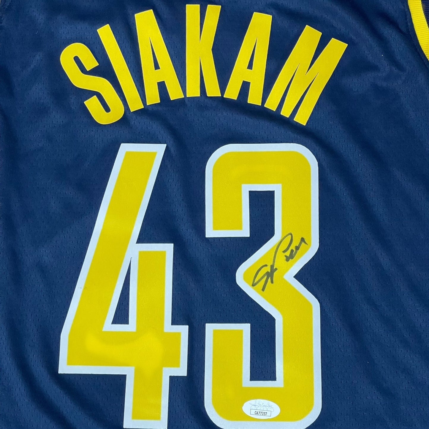 Pascal Siakam Autographed Indiana Pacers (Navy Blue #43) Nike Jersey - JSA