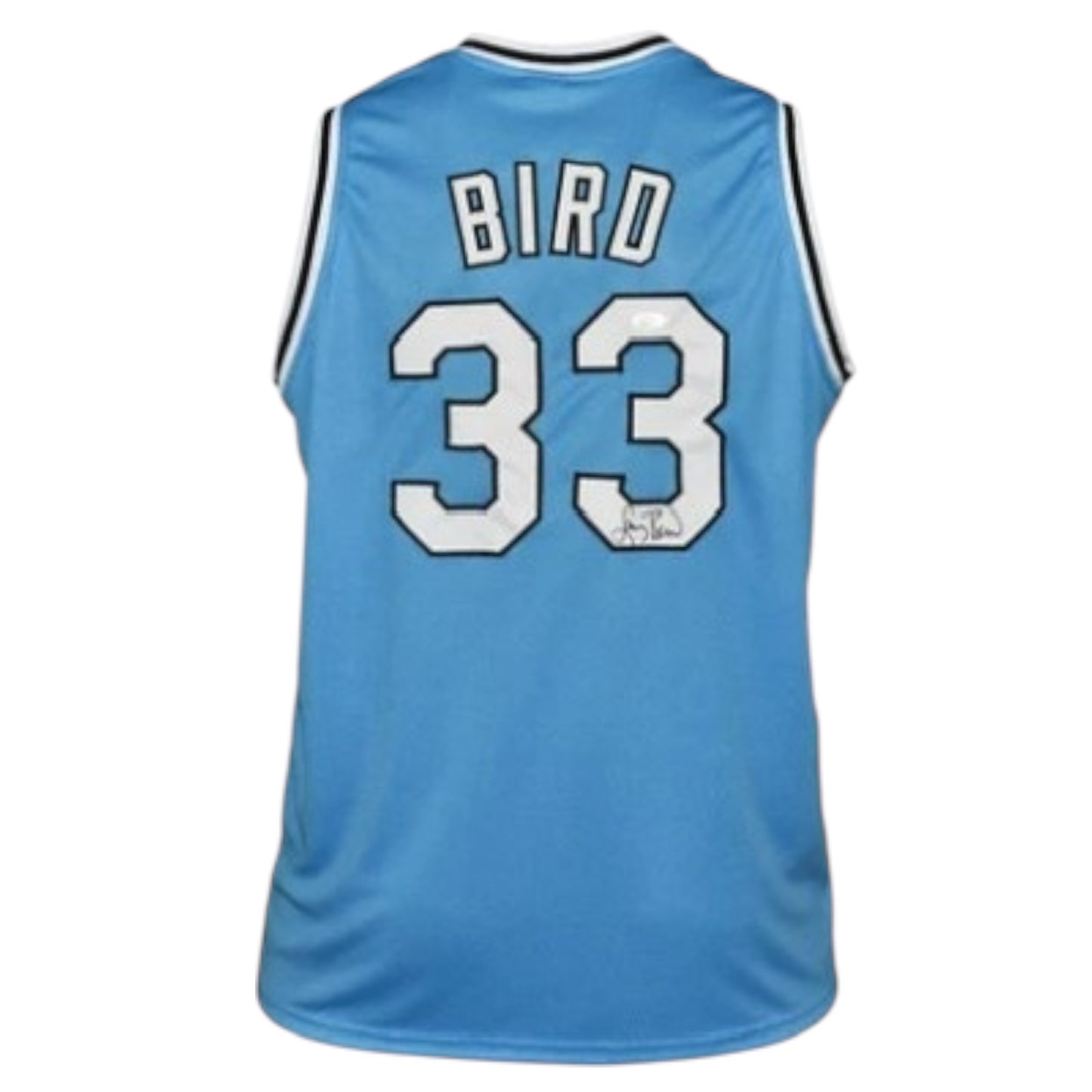 Larry Bird Autographed Indiana State (Blue #33) Custom Jersey - JSA